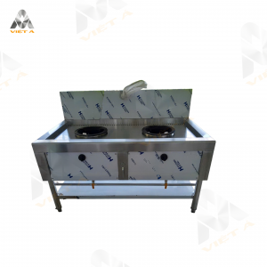 Bếp á Inox cao cấp (2 họng bếp, có vòi nước trực tiếp)