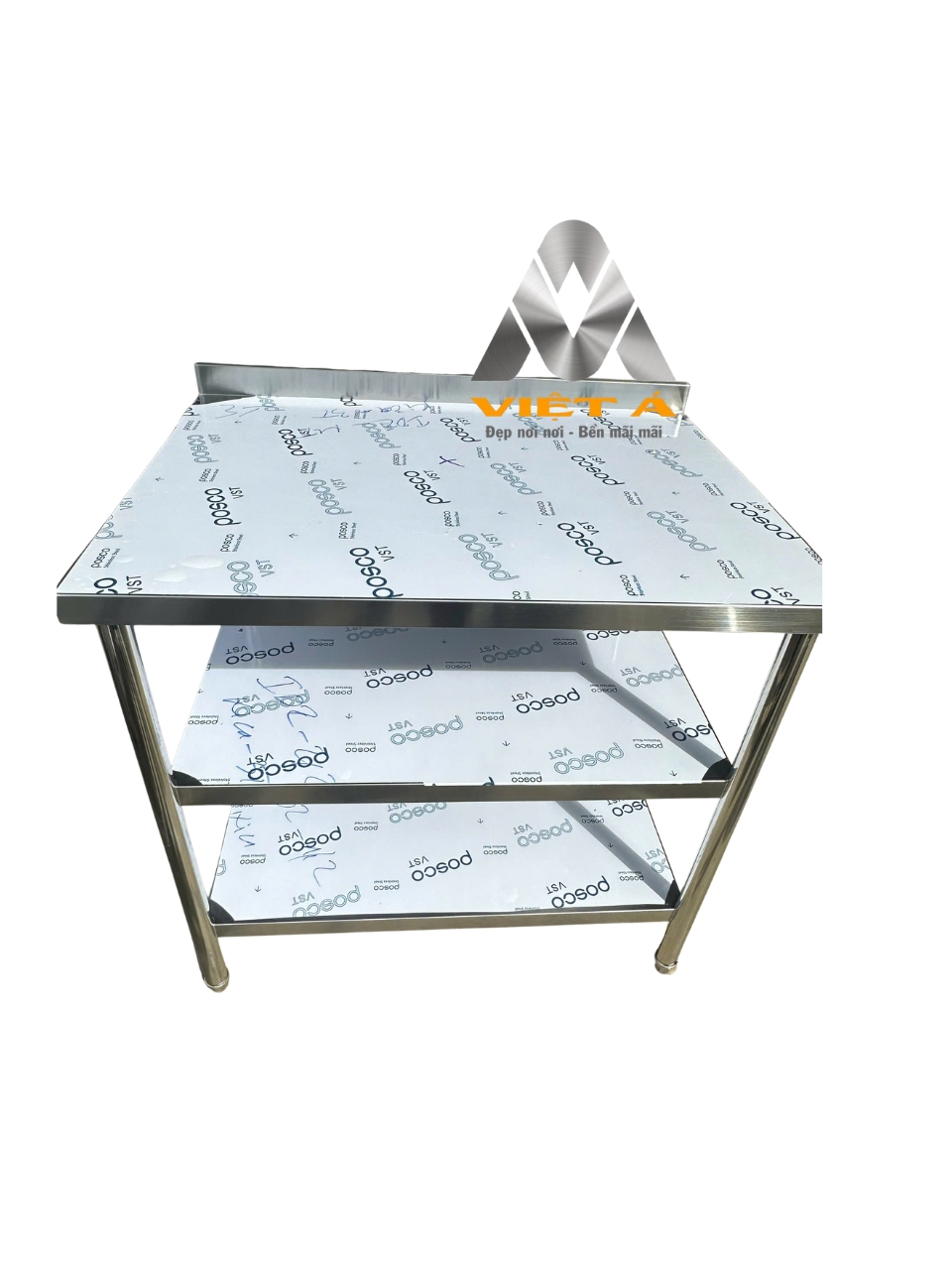 ban-bep-inox-co-2-gia-phang-va-thanh-sau Bàn bếp inox có 2 giá phẳng và thành sau