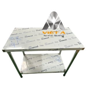 Bàn inox ra đồ bếp nhà hàng có giá phẳng
