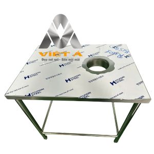 Bàn inox thu gom rác
