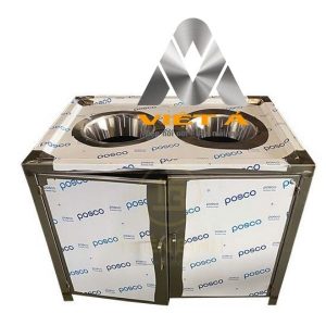 Bàn tủ inox có 2 lỗ xả rác