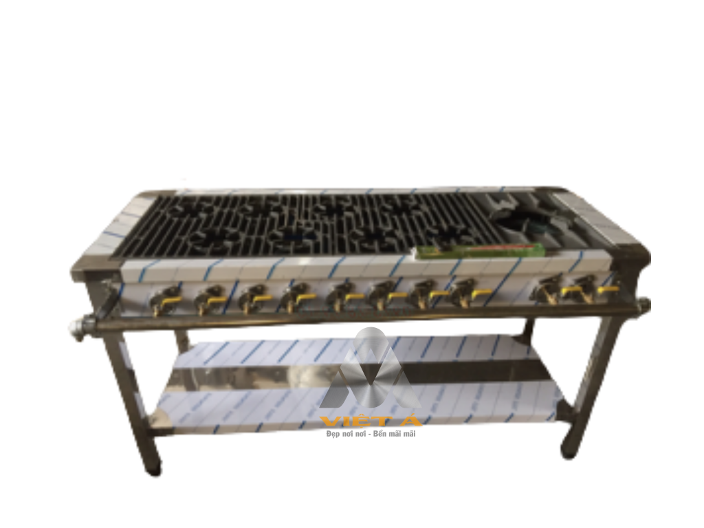 Bếp gas công nghiệp 2 họng to 8 họng nhỏ