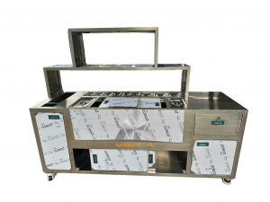 Quầy bar inox có giá phẳng trên